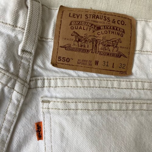 levis 550 orange tap white jean (30 inch)