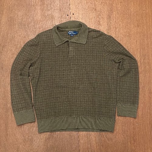 polo check half button knit (105 size)