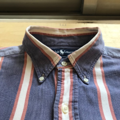 Polo Ralph Lauren faded heavy cotton striped bd shirt (100-105)