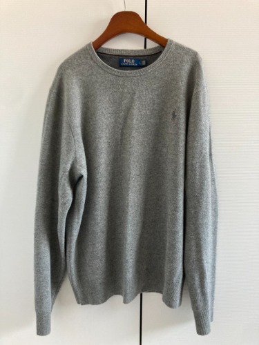 polo ralph lauren grey wool sweater (L size, 105 사이즈 추천)