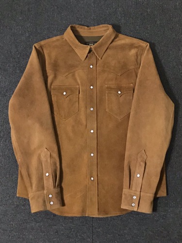 RRL suede leather western shirt (L size, ~105 추천)