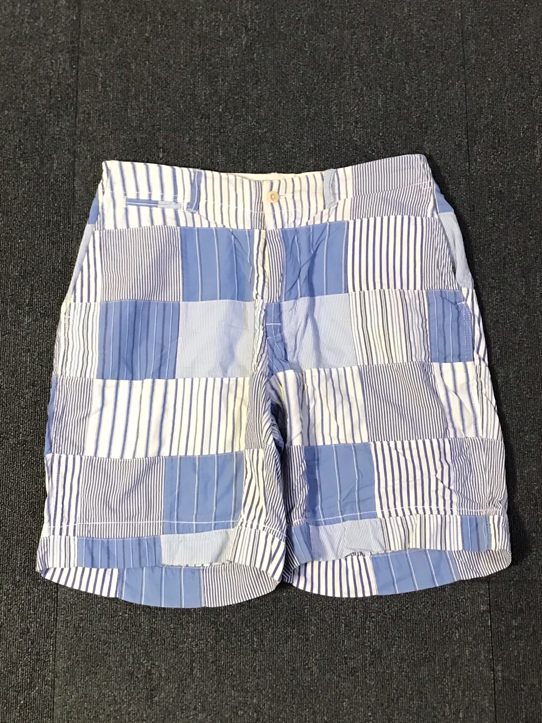 Polo RL cotton multi stripe patchwork side adjustable shorts (34 size,