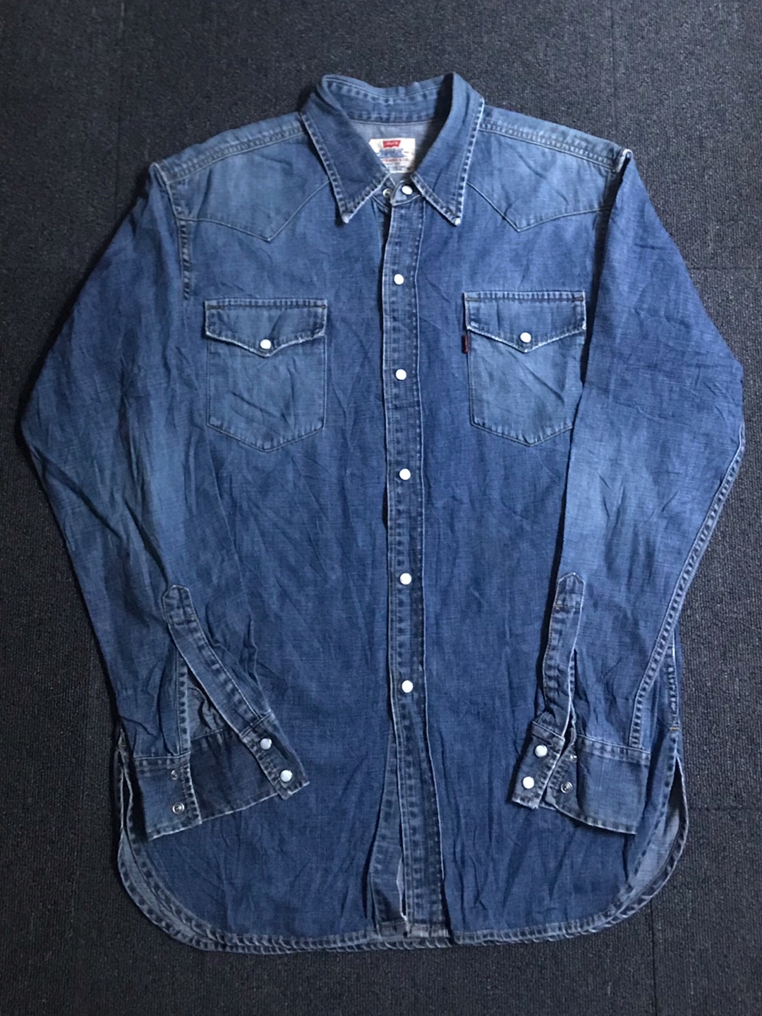 90s levis denim western shirt (M size, ~105 추천)