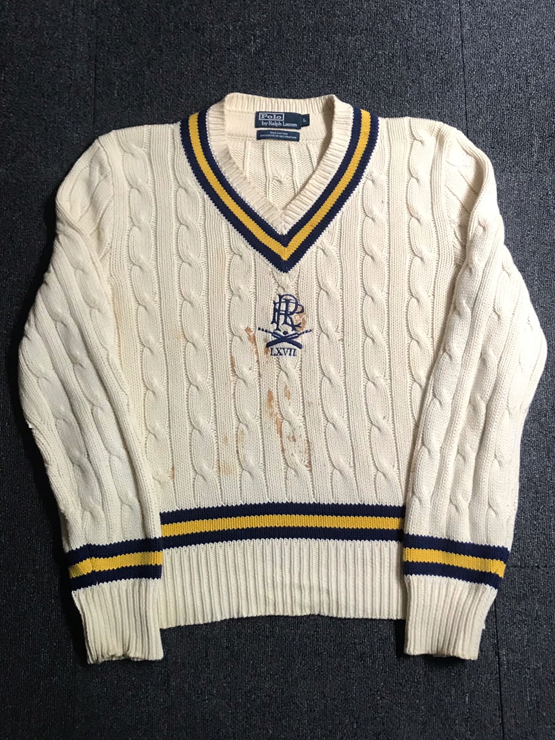 Polo RL stains cotton cricket sweater (L size, ~105 추천)