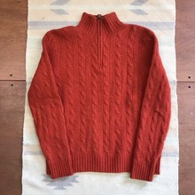 Polo Ralph Lauren lamswool cable half zip sweater (95, women free)