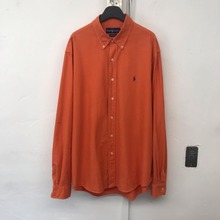 Polo Ralph Lauren faded orange ocbd shirt stains (105~)