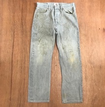 00s Levi’s 501 faded gray mud oil stains (33인치)