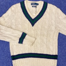 polo cricket knit 55linen 45cotton (l size)