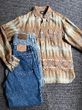 RRL navajo pattern work shirts (L size, 105 추천)