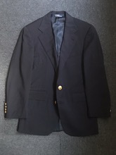 80s Polo Ralph Lauren navy brass 2B  sport jacket USA made (36S size, ~103 추천)